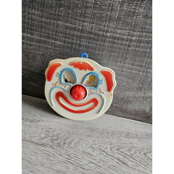 VTG 1970s Clown Face Wind Up Music Box with Rotating Eyes Dial by Sanitoy *WORKS - Picture 5 of 10